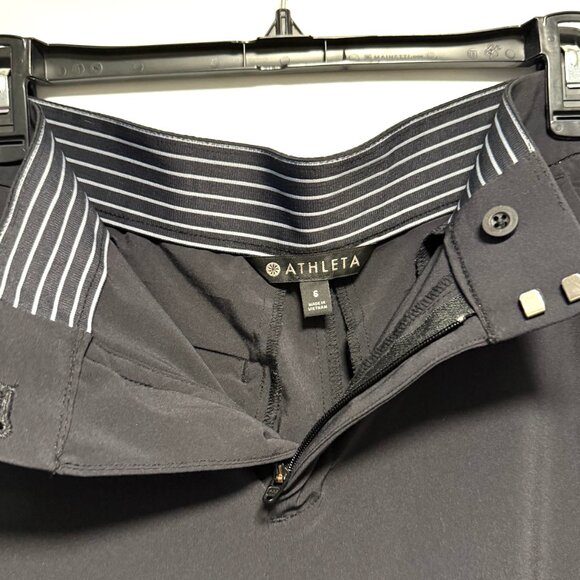 Athleta Tribeca Black Wide Leg Crop Pants 6 Tall - Picture 4 of 9